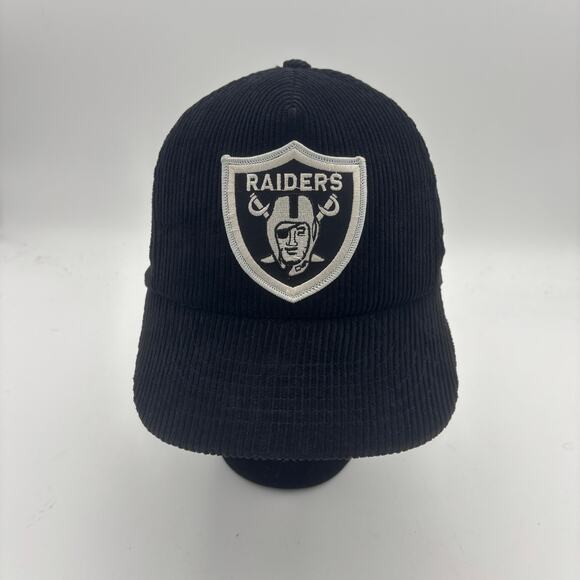 Vintage 80s Los Angeles Raiders Corduroy Snapback Las Vegas Oakland Raiders - Picture 1 of 11